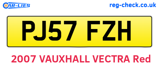 PJ57FZH are the vehicle registration plates.