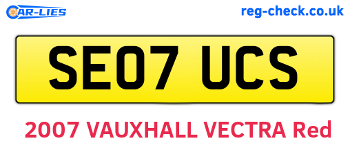 SE07UCS are the vehicle registration plates.