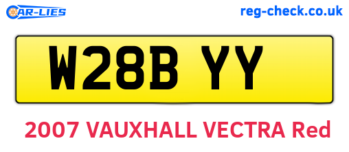 W28BYY are the vehicle registration plates.