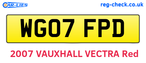 WG07FPD are the vehicle registration plates.
