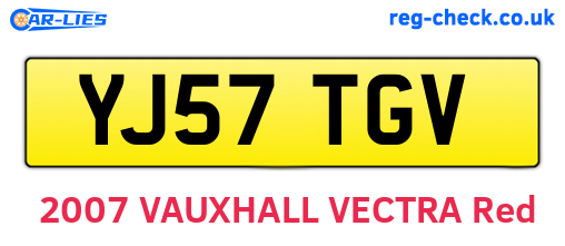 YJ57TGV are the vehicle registration plates.