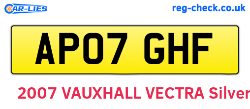AP07GHF are the vehicle registration plates.