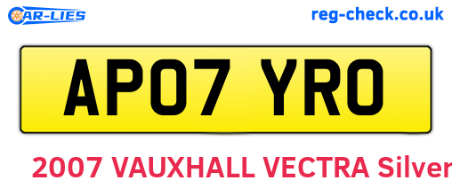 AP07YRO are the vehicle registration plates.