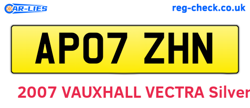 AP07ZHN are the vehicle registration plates.
