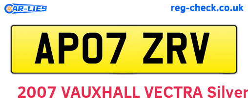 AP07ZRV are the vehicle registration plates.