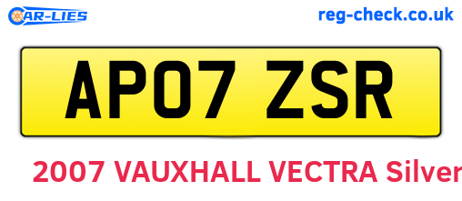 AP07ZSR are the vehicle registration plates.