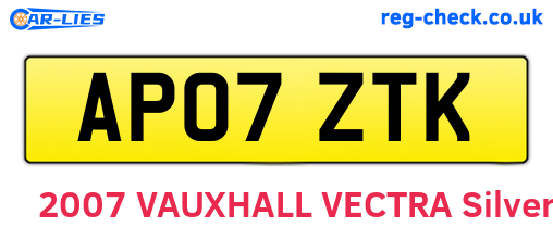AP07ZTK are the vehicle registration plates.