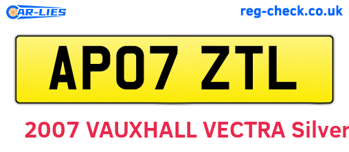 AP07ZTL are the vehicle registration plates.