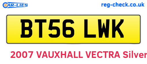 BT56LWK are the vehicle registration plates.
