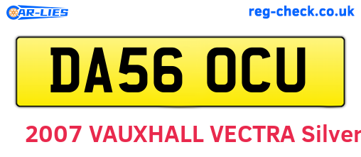 DA56OCU are the vehicle registration plates.