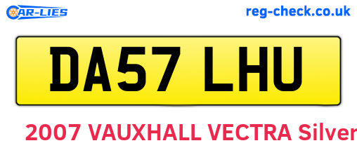 DA57LHU are the vehicle registration plates.