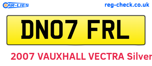 DN07FRL are the vehicle registration plates.