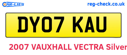 DY07KAU are the vehicle registration plates.