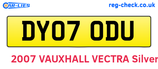 DY07ODU are the vehicle registration plates.