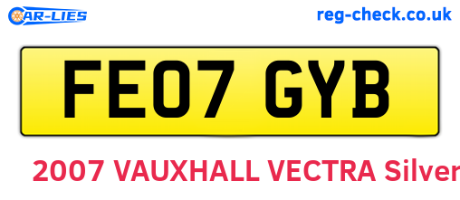 FE07GYB are the vehicle registration plates.