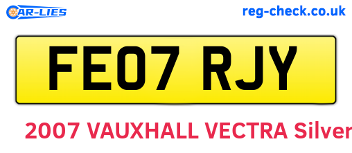 FE07RJY are the vehicle registration plates.