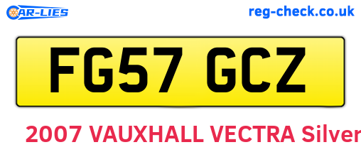 FG57GCZ are the vehicle registration plates.