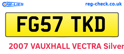 FG57TKD are the vehicle registration plates.