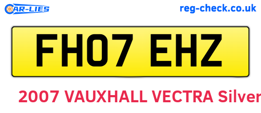 FH07EHZ are the vehicle registration plates.