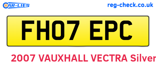 FH07EPC are the vehicle registration plates.