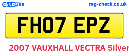 FH07EPZ are the vehicle registration plates.