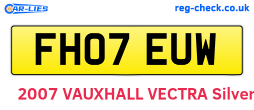 FH07EUW are the vehicle registration plates.