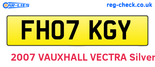 FH07KGY are the vehicle registration plates.