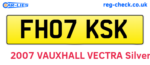 FH07KSK are the vehicle registration plates.