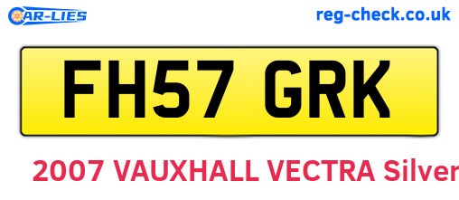 FH57GRK are the vehicle registration plates.