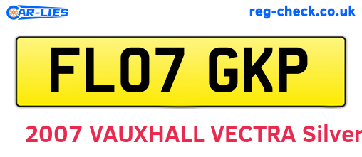 FL07GKP are the vehicle registration plates.