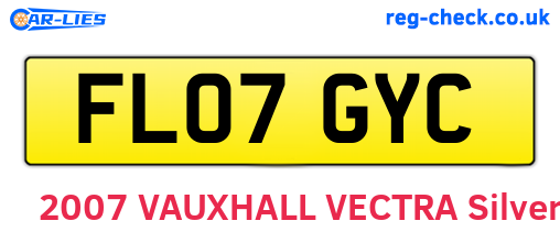 FL07GYC are the vehicle registration plates.