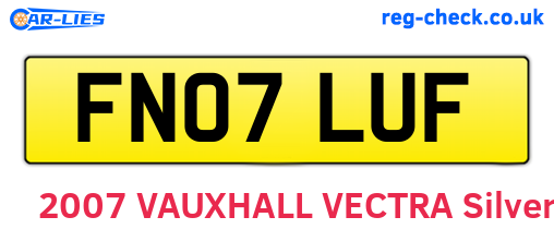 FN07LUF are the vehicle registration plates.
