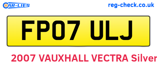 FP07ULJ are the vehicle registration plates.