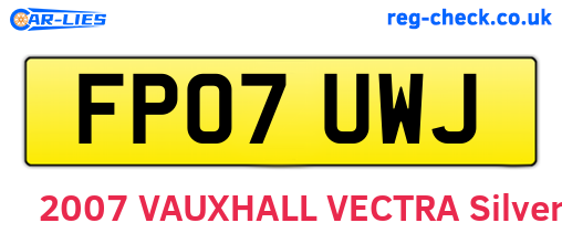 FP07UWJ are the vehicle registration plates.