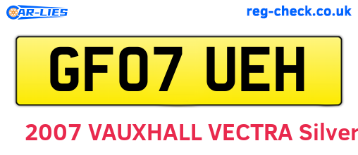 GF07UEH are the vehicle registration plates.