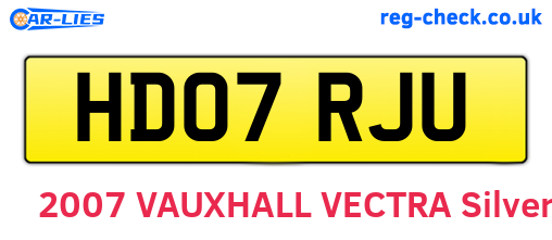 HD07RJU are the vehicle registration plates.