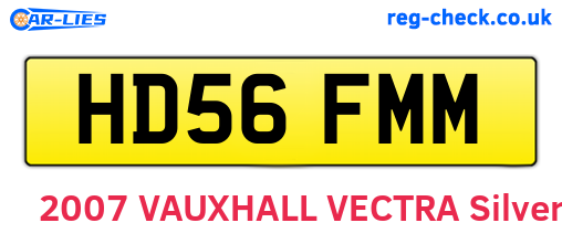 HD56FMM are the vehicle registration plates.