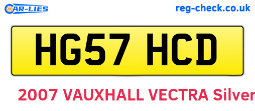 HG57HCD are the vehicle registration plates.