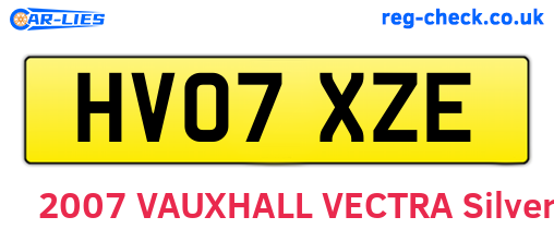 HV07XZE are the vehicle registration plates.