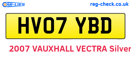HV07YBD are the vehicle registration plates.