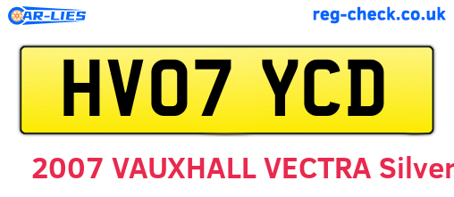 HV07YCD are the vehicle registration plates.