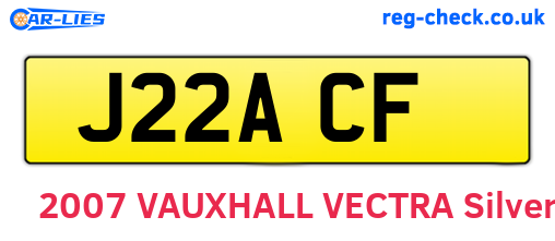 J22ACF are the vehicle registration plates.