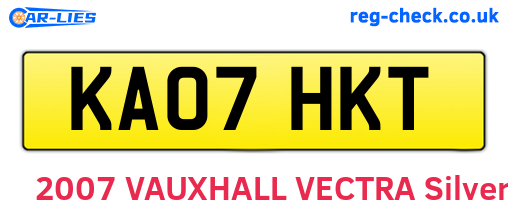 KA07HKT are the vehicle registration plates.