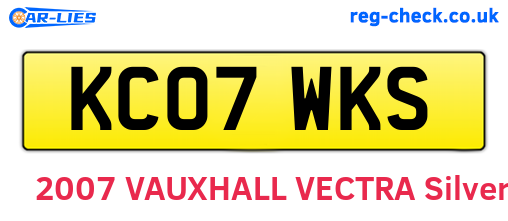 KC07WKS are the vehicle registration plates.