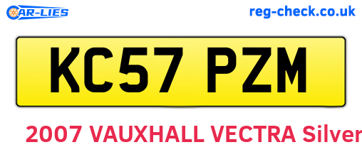 KC57PZM are the vehicle registration plates.