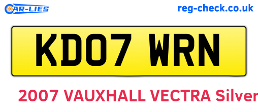 KD07WRN are the vehicle registration plates.