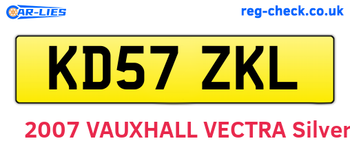 KD57ZKL are the vehicle registration plates.