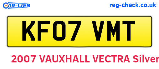 KF07VMT are the vehicle registration plates.