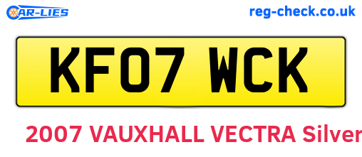KF07WCK are the vehicle registration plates.