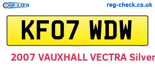 KF07WDW are the vehicle registration plates.